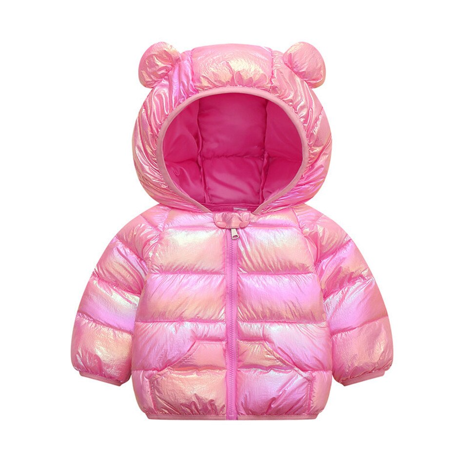 Autumn and winter new children&#39;s cotton padded clothes baby cartoon printed down jacket thin light cotton padded coat