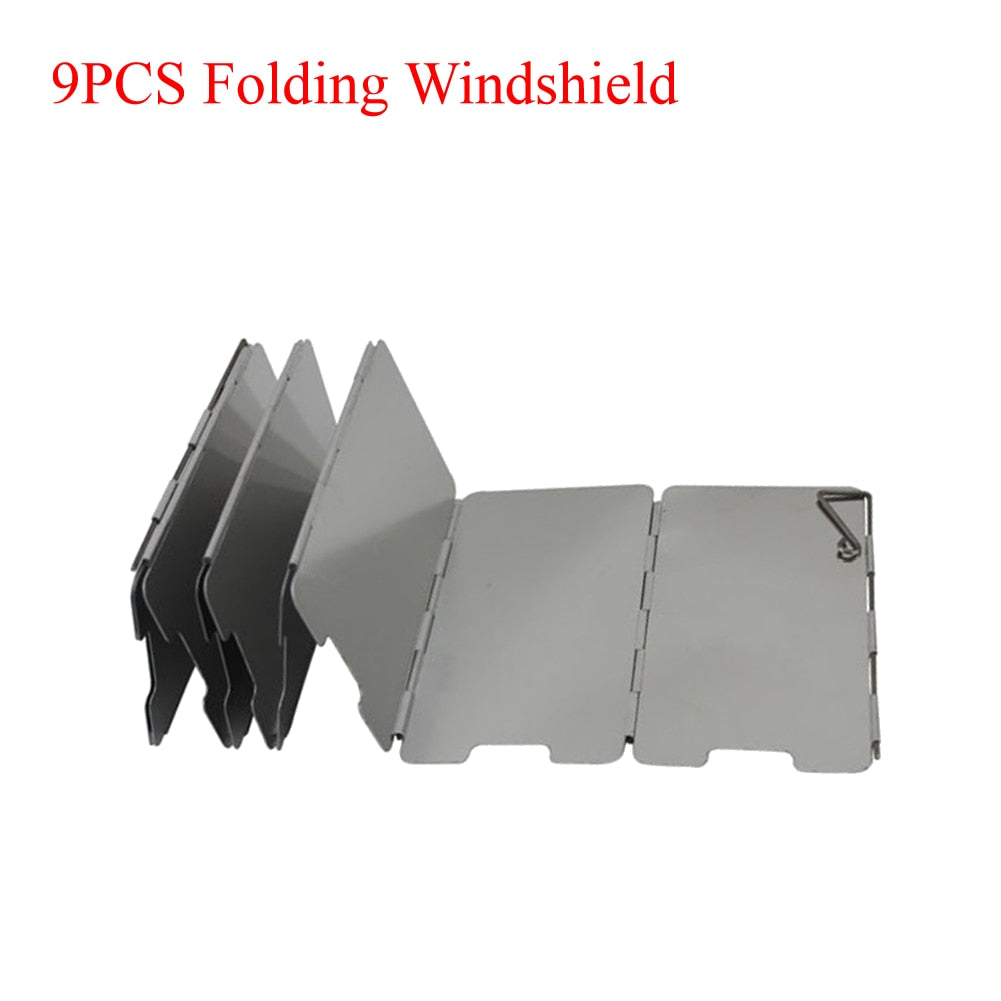 Aluminum Alloy Foldable Windscreen for Outdoor Camping Stove / Burner