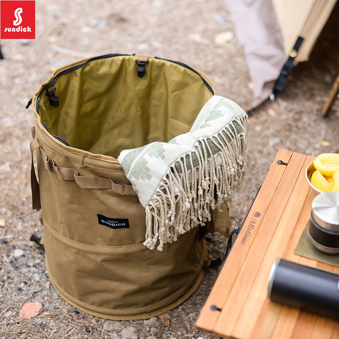 Collapsible / Folding Clothes or Sundry Storage Bag For Camping, Hiking, Fishing, Hunting, or Travel