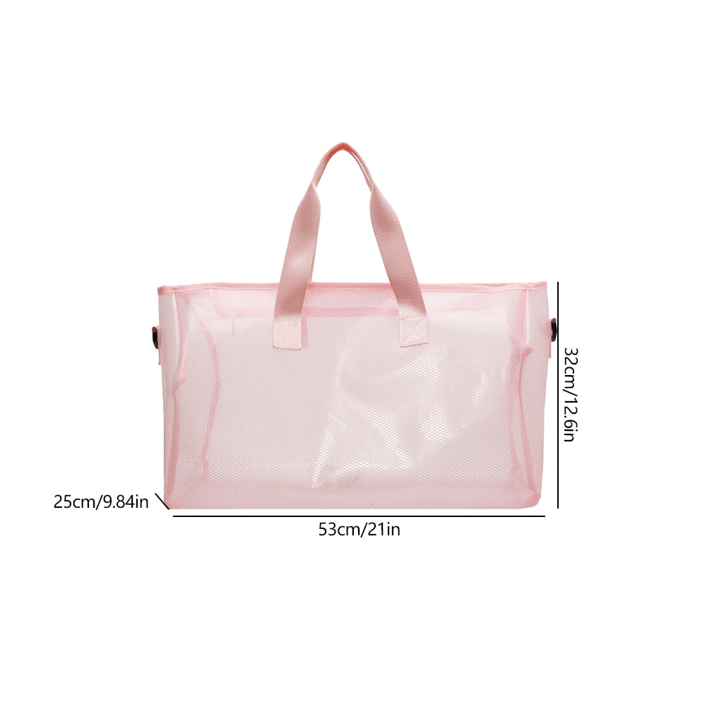 PVC Women's Bags Cosmetic bag Portable Large Capacity waterproof travel Wash bag Transparent Shoulder Bag Storage Pouch Cosmetic